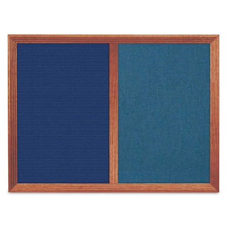 United Visual Products Enclosed Corkboard, 1 Door, 72"x36", 4" Fra UV3418-BRONZE-FORBO